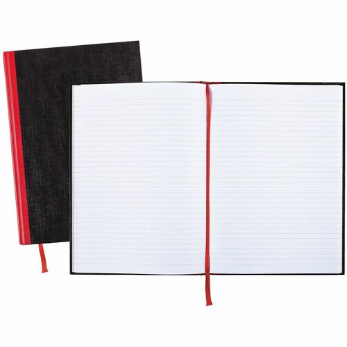 Black N' Red/John Dickinson  Casebound Book,Ruled,24 lb,96 Sheets,11-3/4"x8-1/4",BK/RD