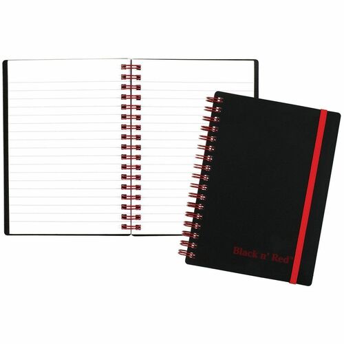 Black N' Red/John Dickinson  Wirebound Book,Ruled/Perfed,5-7/8"x3-5/8",70 Shts,BK/RD