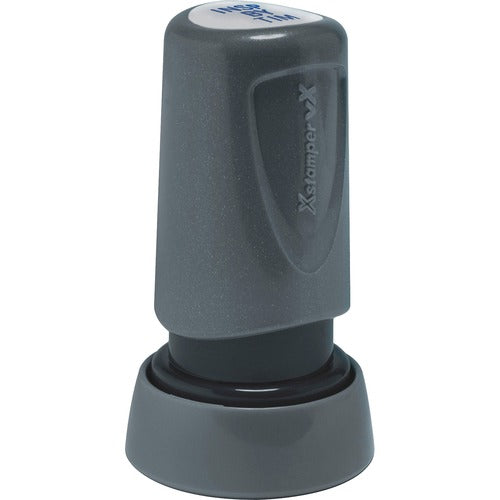 Shachihata Inc  VX Pre-Inked Message Stamps,5/8" Diameter,1-3 Lines,6 Char