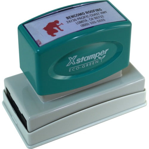 Shachihata Inc  Stamp, Custom Made, Pre Inked, Impression 7/8"x2-3/4"