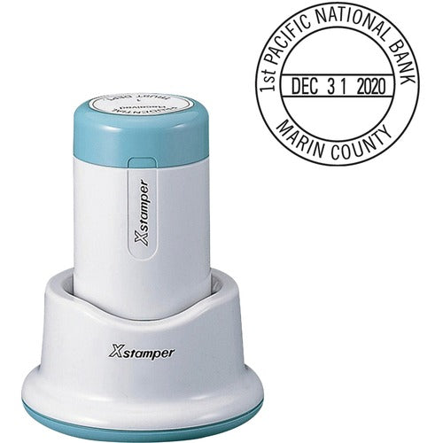 Shachihata Inc  Custom Round Dater, 1-3/16", 18 Max,1-4 Lines
