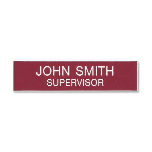 Shachihata Inc  Plastic Name Badge, 2 Lines Of Copy, 3/4"x3"