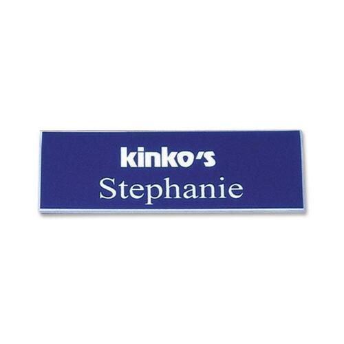 Shachihata Inc  Standard Logo Name Badge, 2 Lines Of Copy, 3/4"x3"