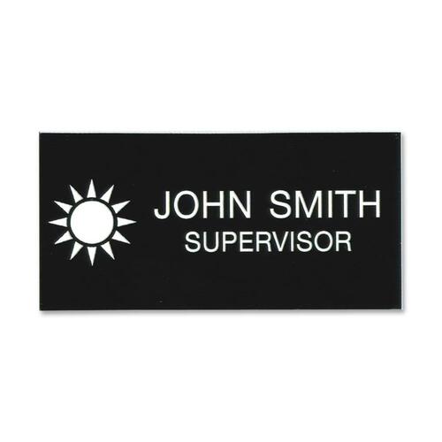 Shachihata Inc  Standard Logo Name Badge, 3 Lines Of Copy, 1-1/2"x3"