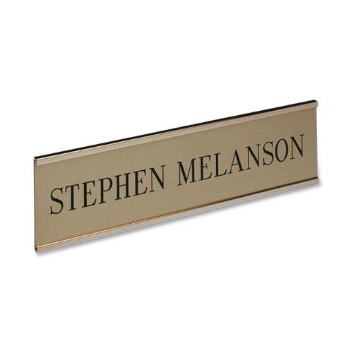 Shachihata Inc  Sign,Wall,Standard,Custom,Aluminum Frame,Plastic,2"x8",Gold