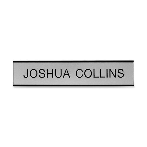 Shachihata Inc  Sign,Wall,Standard,Custom,Aluminum Frame,Plastic,2"x10",BK