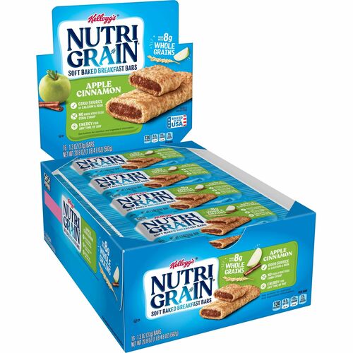 Keebler Co.  Nutrigrain Cereal Bars,Low Fat,1.3 oz.,16/BX,Apple Cinnamon
