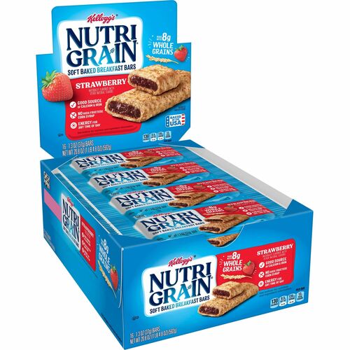 Keebler Co.  Nutrigrain Cereal Bars,Low Fat,1.3 oz.,16/BX,Strawberry