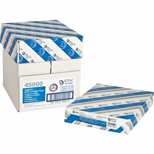 Elite Image  Multipurpose Paper,98 GE20Ib,8-1/2"x11",500/PK,5/CT,WE-ELI45000