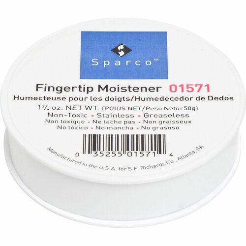 Sparco  Fingertip Moistener, Nonskid Back, 1-3/4 oz.