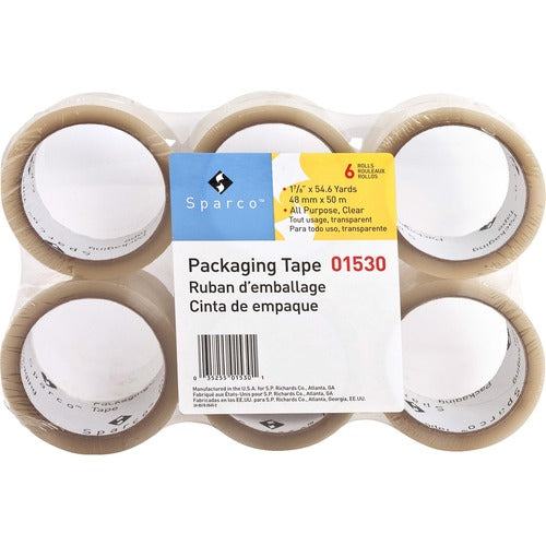 Sparco  Packaging Tape Roll, 1.9 mil, 2"x55 Yards, 36/CT, Clear
