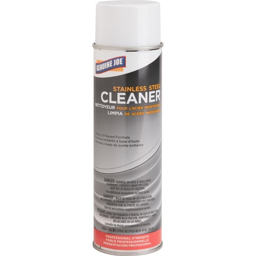 Genuine Joe  Stainless Steel Cleaner/Polish, Aerosol Can, 15 oz.-GJO02114