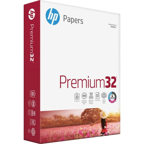 Hewlett-Packard  Laser Paper, 32 lb., 8-1/2"x11", 98 Bright, 500/RM, White-HEW113100