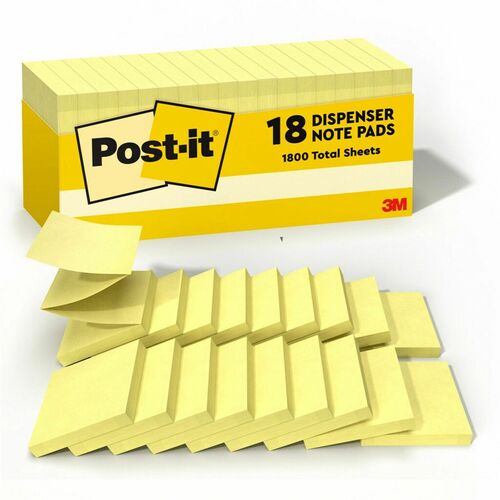3M  Pop-up Notes Refills,Cabinet Pk,3"x3",90 Shts/Pad,18/PK,CA
