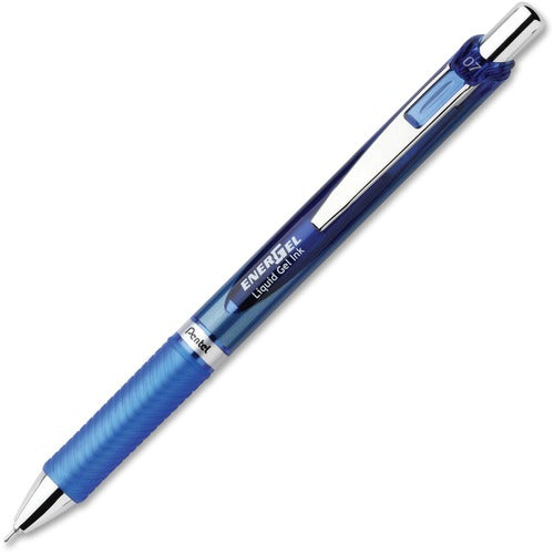 Pentel  Gel Pen,Retractable/Refillable,Metal Tip,0.7mm,BE Ink