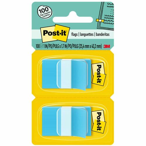 3M  Post-it Flags, 1"x1-3/4", 100/PK, Blue
