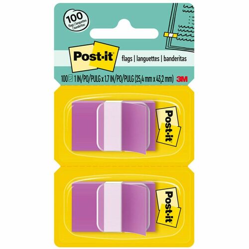 3M  Post-it Flags, 1"x1-3/4", 100/PK, Purple