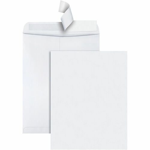 Quality Park  Redi-Strip Envelopes, Plain, 28Lb, 12"x15-1/2", 100/BX, WE