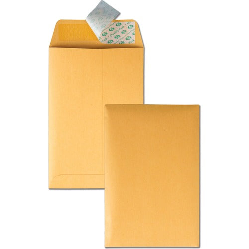 Quality Park  Redi-Strip Envelope, Plain, 28Lb, 6"x9", 100/BX, Kraft