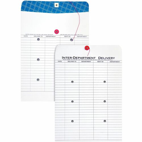Quality Park  Inter-Office Envelopes,Treated,28 lb,10"x13",100/BX, White