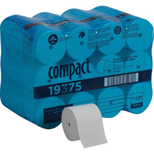 Georgia-Pacific  Bathroom Tissue, Coreless, 1000SH/Roll, 36Roll/CT, White-GPC19375