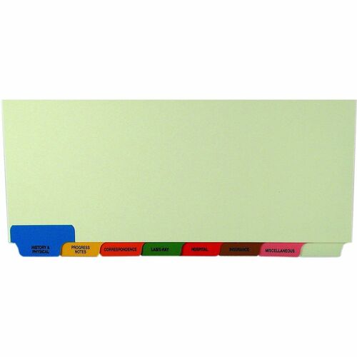Tabbies  Medical Chart Index Set,Bottom Tab,8-1/2"x11-3/8",40/BX,MLA