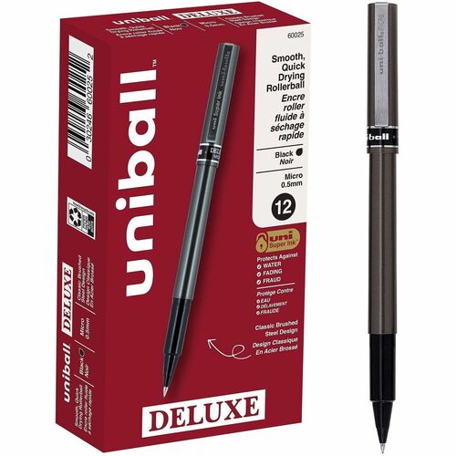 uni-ball Corporation  Deluxe Rollerball Pen, 0.5 mm, Black Ink