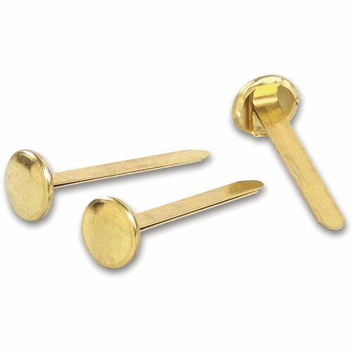 ACCO  Round Head Fasteners, Size 6, 15/32"x1-1/2", 100/BX, Brass