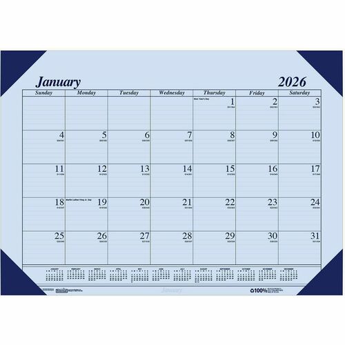 House Of Doolittle  Desk Pad, 12 Month, Jan-Dec, 22"x17", Orchid-HOD12473