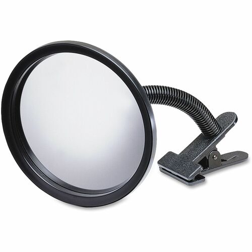 See-All Industries  Portable Clip On Mirror, 7" Size, Black