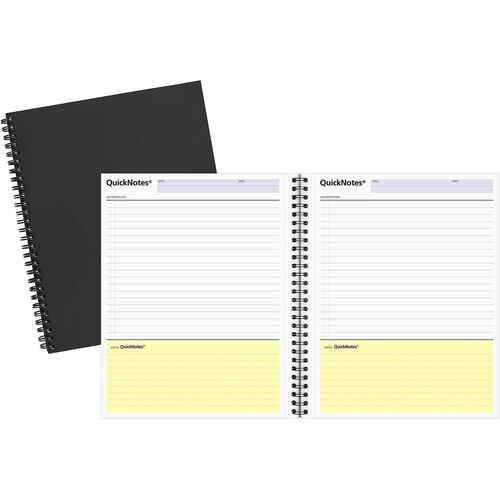 Mead  QuickNotes Action Planner,1 Subject,80 Sheets,8-1/2"x11",BK