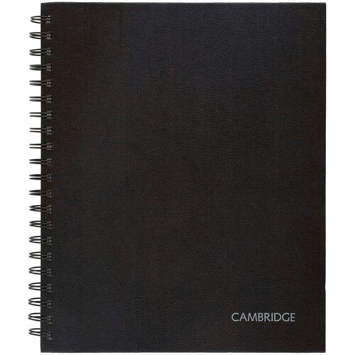 Mead  Hardbound Notebook,College Rld.,1 Sub,96 Sh,11"x8-1/2",BK