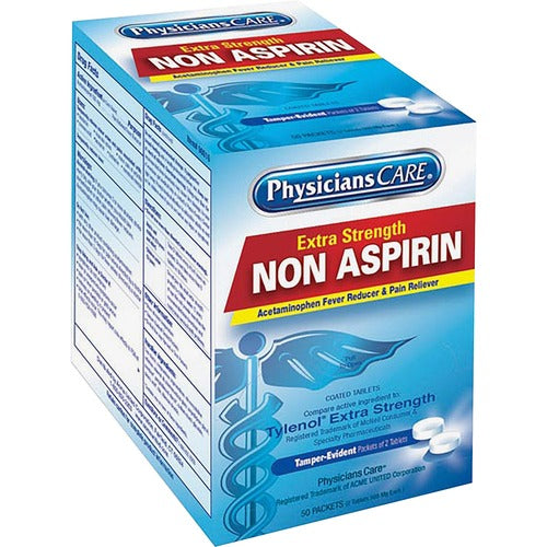 Acme United Corporation  Non-Aspirin,Acetaminophen,Single Dose,Ex Strength,2/PK,50/BX