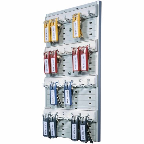Durable Office Products  Key Board, Holds 24 Key Tags, 8-13/32"x1-1/4"x14-1/4