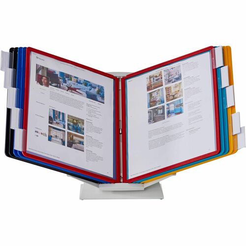 Durable Office Products  Display System,10-Panel,Letter,Desk/Wall Mount,Asst. Panels