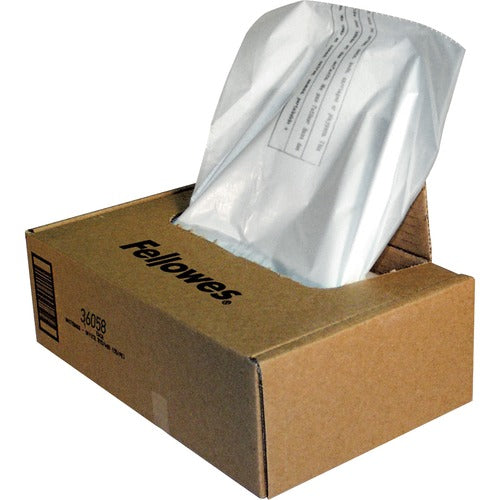 Fellowes  Shredder Wastebags, 32-38Gal, Ties, 23"x21"x39", 50/CT, CL-FEL3605801