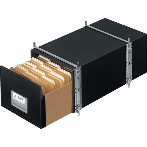 Fellowes  Staxonsteel Storage Drawers,Ltr,12"Wx24"Dx10-1/2"H,6/CT,BK-FEL00511