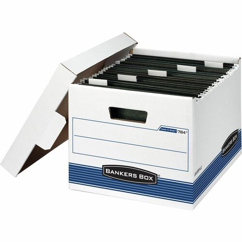 Fellowes  Hanging File Storage Box,Ltr,12-1/4"x15"x9-3/4",4/CT,WE/BE-FEL00784
