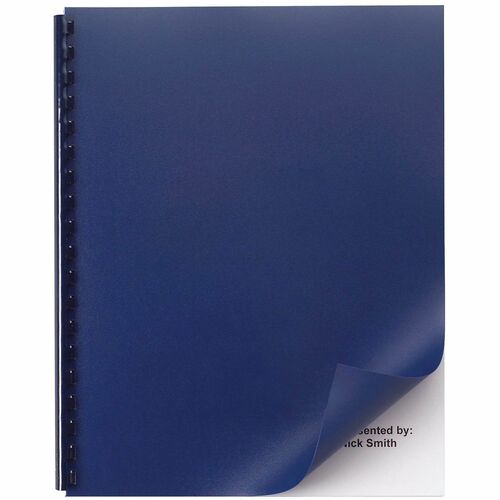 GBC  Binding Covers, Square Corners, 8-1/2"x11", 50/PK, Navy-GBC2514494