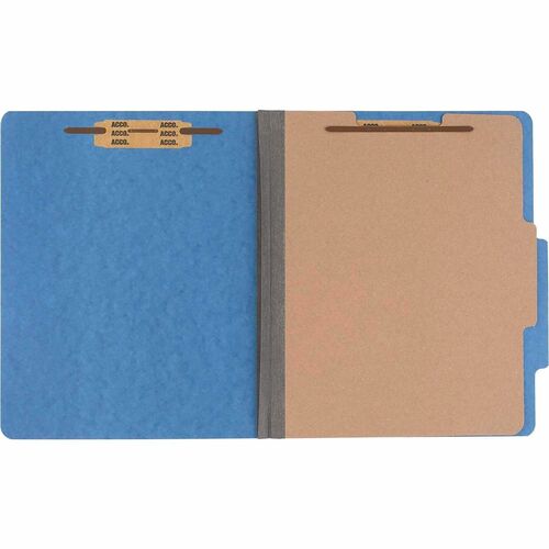 ACCO  Classification Folders,2" Exp,1 Partition,Ltr,10/BX,Sky Blue