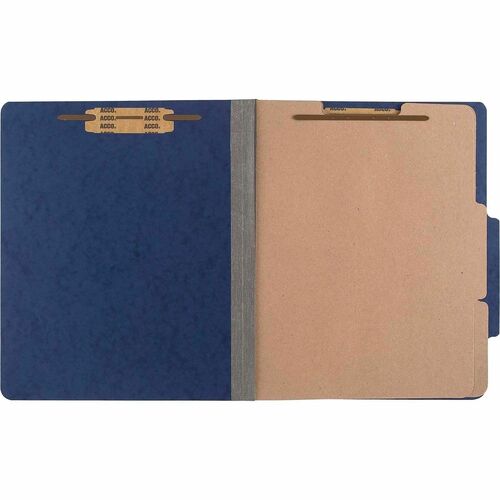 ACCO  Top-Tab Folders,w/ Fasteners,3" Exp,Letter,10/BX,Blue