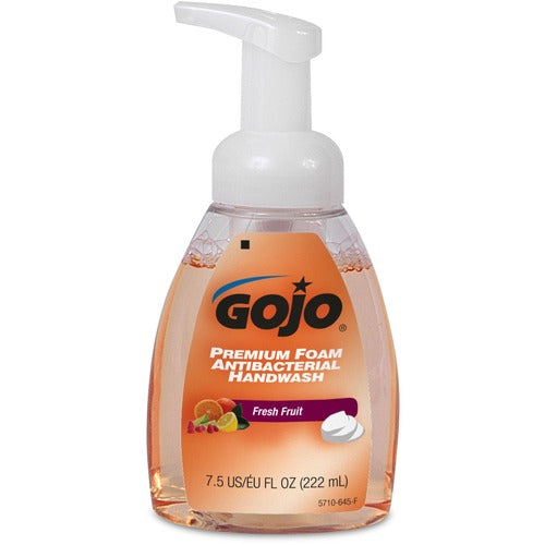 Gojo  Foam Antibact Soap, Pump Bottle, 7-1/2oz., Fresh Fruit-GOJ571006