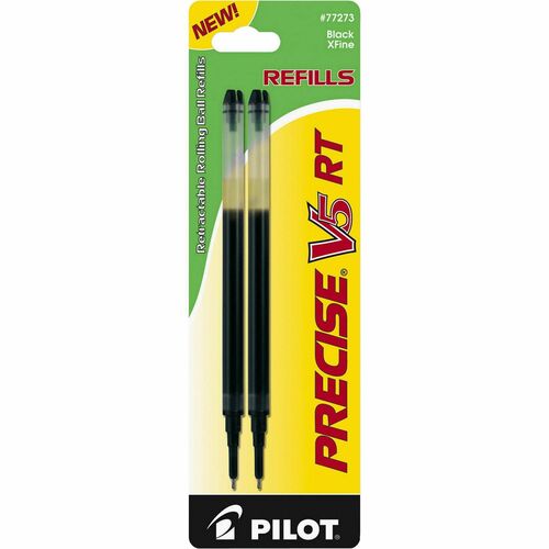 Pilot  Ink Refill, for RT Pens, Extra-Fine Point, 2/PK, Black