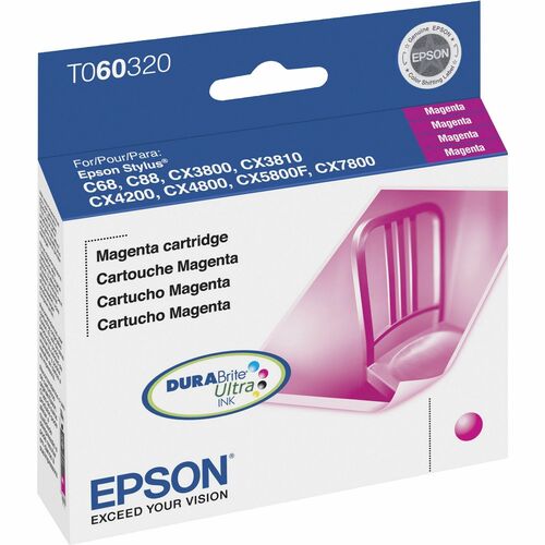 Epson  Inkjet Cartridge, Stylus C88/CX7800, 400 Page Yield, MA-EPST060320S