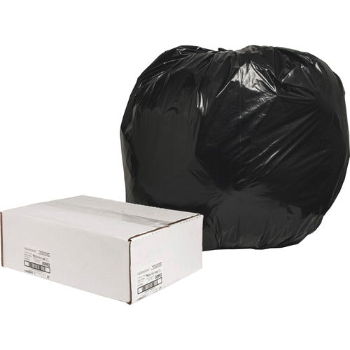 Nature Saver  Trash Can Liners,Rcycld,56 Gal,1.25mil,43"x48",100/CT,BK