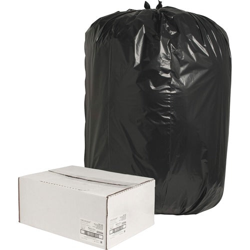 Nature Saver  Trash Can Liners,Rcycld,55-60 Gal,1.65mil,38"x58",100/CT,BK