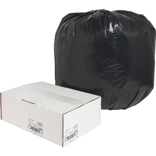 Nature Saver  Trash Can Liners,Rcycld,40-45 Gal,1.65mil,40"x46",100/CT,BK