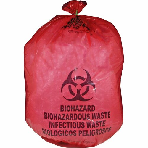 MHMS  Biohazard Waste Bag,20-25 Gallon,31"x41",50/BX,Red