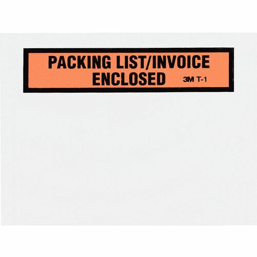 3M  Pack List Envelopes,Wndw,Back-Load,5-1/2"x4-1/2",1000/BX,CL