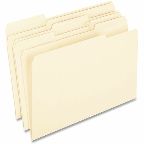 Pendaflex  File Folders, 1/3 Cut Assorted Tab, Legal, 100/BX, Manila